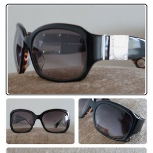 MICHAEL KORS MKS578 DAVOS SUNGLASSES IN BLACK AND BROWN WOMENS FASHION CLASSICS